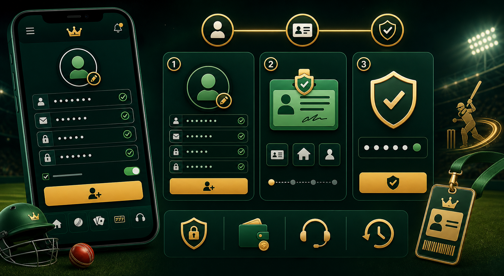 Cricket99 ID creation and verification steps visual