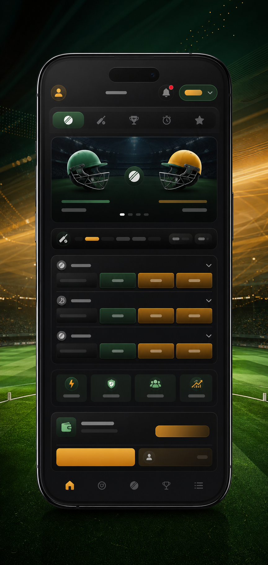 Cricket99 mobile app access dashboard